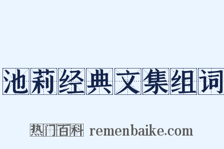 池莉经典文集组词是什么意思的图片